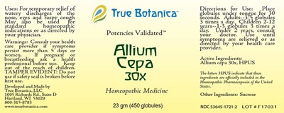 Allium Cepa 30X - Allium Cepa 30X 25 gm v1 11 2013